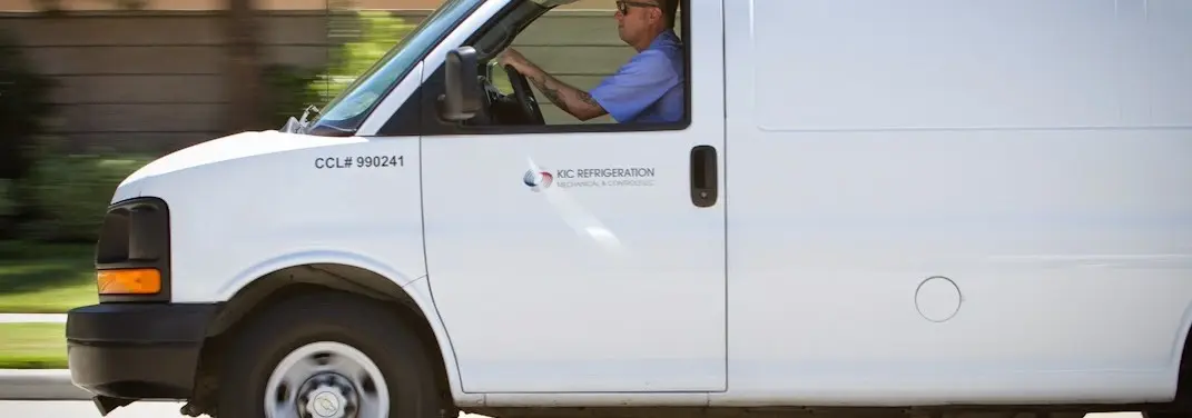 KIC Refrigeration service vehicle serving Mounds View area